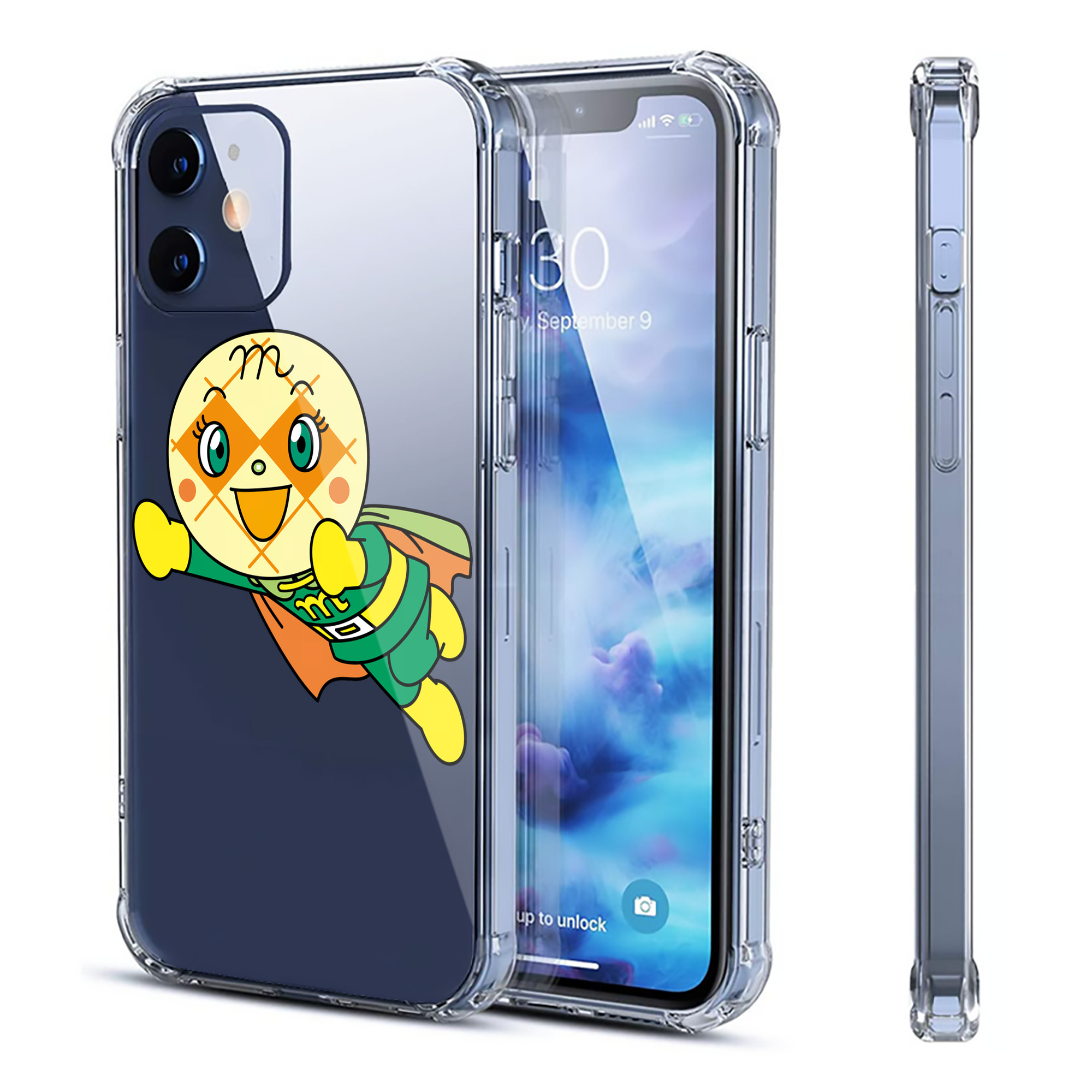 （画像用） アンパンマン Anpanman 【iPhone 12シリーズ対応】透明スマホケース（クリアソフトケース）